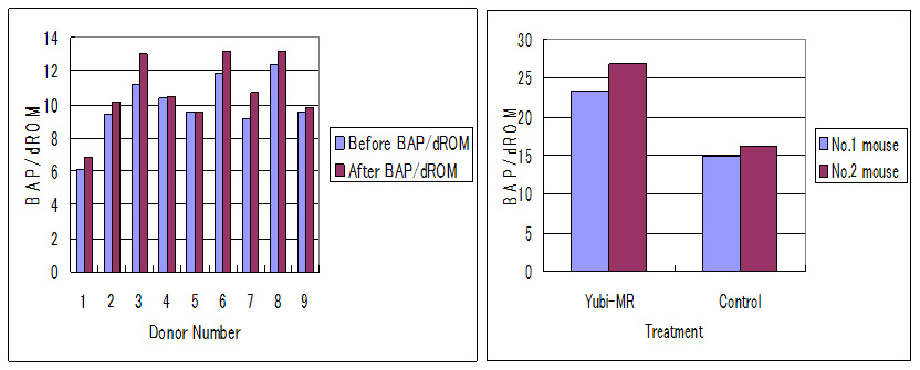 Figure 5　Suppression of oxidative stress by Yubi-MR radiation.